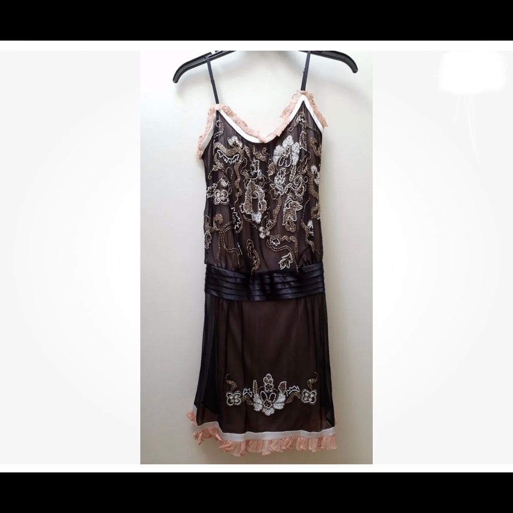 Sue Wong Nocturne Collection Drop Waist Dress